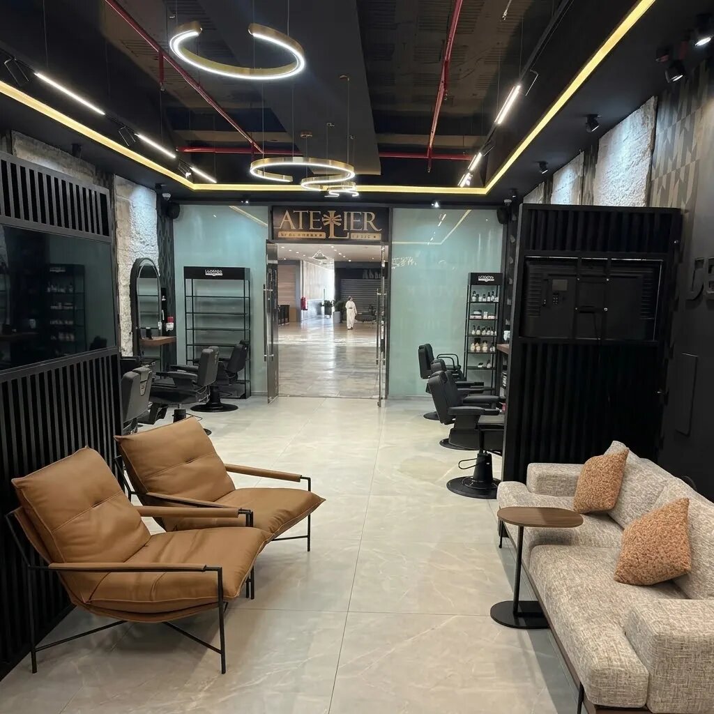 Salon de l'Atelier Pour Lui à Sela Plaza, Dar Bouazza