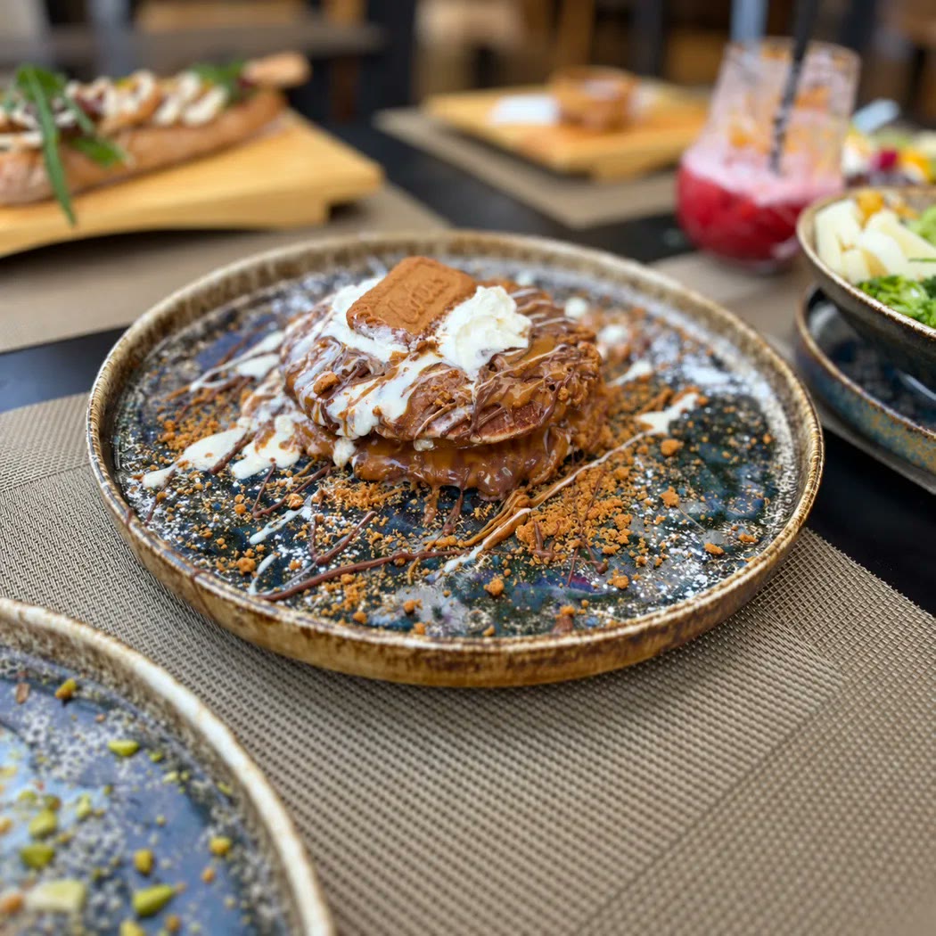 Pancakes crème Lotus, Comptoir d'Atlantic Casablanca
