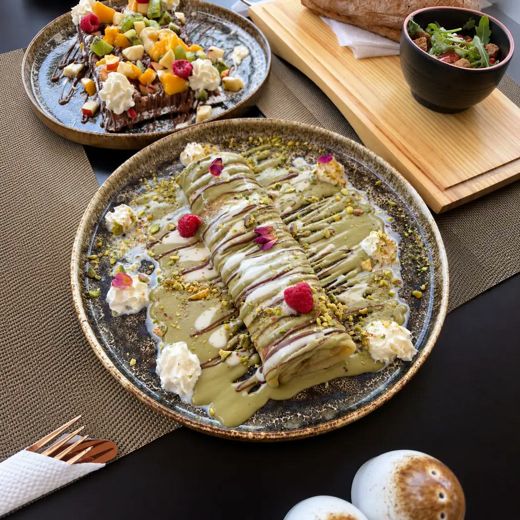 Crêpe pistache chez Comptoir d'Atlantic
