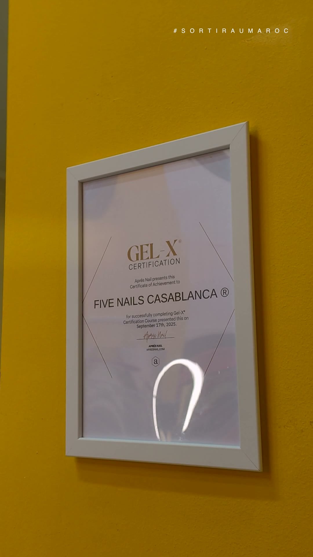 Certificat Gel-X de Five Nails Casablanca