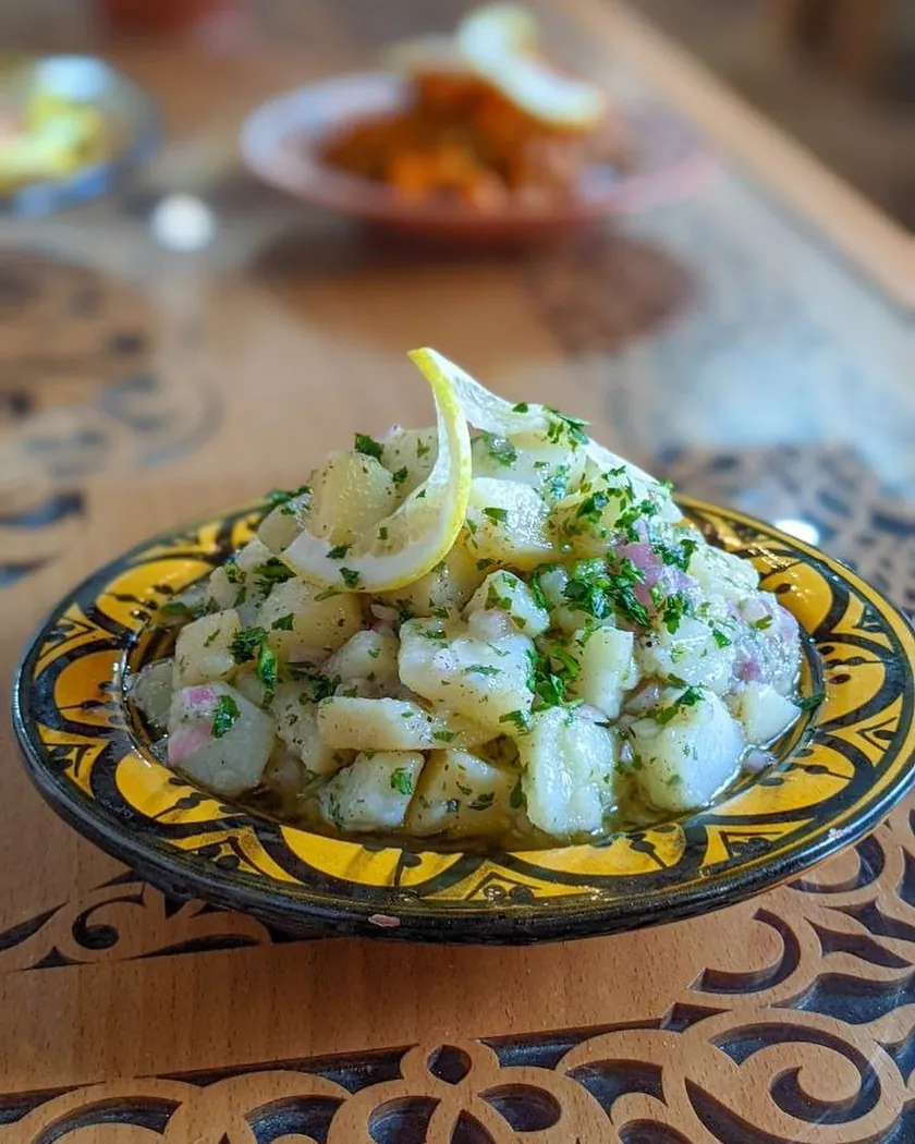 Salade de pommes de terre au persil et citron chez Riad Al Andalous